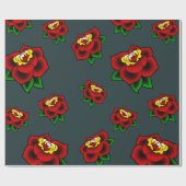 Traditioneel Tattoo van Roos Cadeaupapier (Vlak)