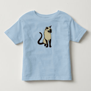 Traditioneel Thais kat minimalistische vectorontwe Kinder Shirts
