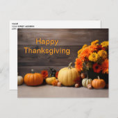 Traditioneel Thanksgiving Briefkaart (Voorkant / Achterkant)