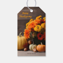 Traditioneel Thanksgiving cadeau Label Cadeaulabel