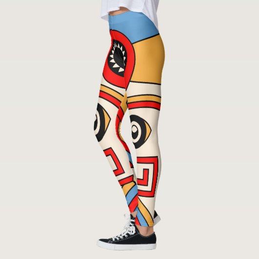 Traditioneel tiki masker leggings (Links)