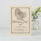 Traditioneel Turkije Thanksgiving Feest Kaart (Staand voorkant)