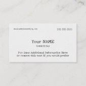 Traditioneel Type White QR Code Visitekaartje (Voorkant)