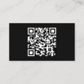 Traditioneel type zwart QR-Visitekaartje Visitekaartje (Achterkant)