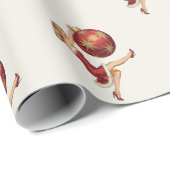 Traditioneel vintage kerstinpakpapier cadeaupapier (Rol Hoek)