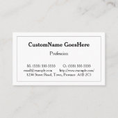 , traditioneel Visitekaartje (Voorkant)