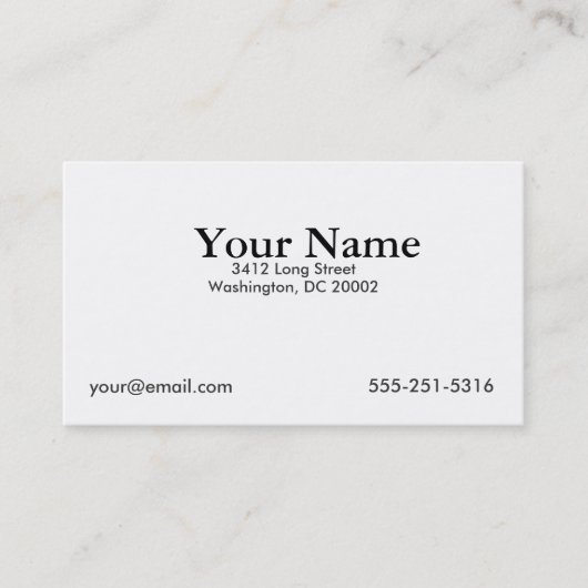 Traditioneel Visitekaartje (Voorkant)