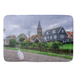 Traditioneel vissersdorp Marken in Nederland Badmat