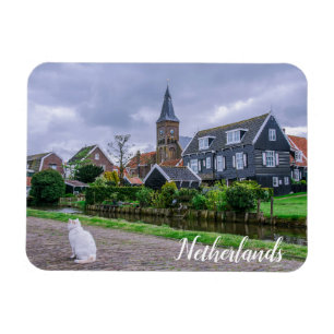 Traditioneel vissersdorp Marken in Nederland Magneet