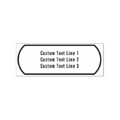 Traditioneel zakelijk aangepaste 3 regels Serif-te Rubberstempel (Afrduk)