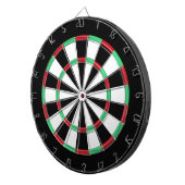 Traditioneel zwart en wit dartbord (Voorkant Rechts)