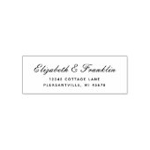 Traditioneel zwart-Script Weduwingadres Zelfinktende Stempel (Design)