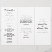 Traditioneel zwart-wit huwelijksprogramma (Voorkant)