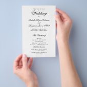 Traditioneel zwart-wit trouwprogramma flyer (Hand)