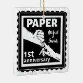 Traditionele 1e trouwdag keramisch ornament (Rechts)