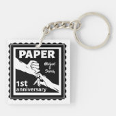 Traditionele 1e trouwdag sleutelhanger (Achterkant)