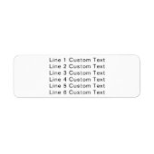 Traditionele aangepaste business 6 lijnen voor ser etiket (Voorkant)