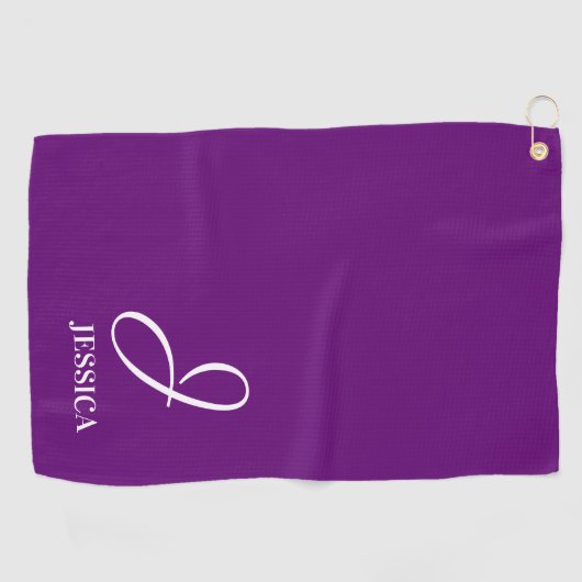Traditionele aangepaste naam + Initialen golfhandd Golfhanddoek (Horizontaal)