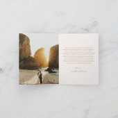 Traditionele aardse neutrale elegante bruiloft bedankkaart (Binnen)