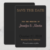 Traditionele afgeronde grijze bruiloft uitnodiging (Voorkant / Achterkant)