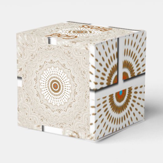 Traditionele Afrikaanse Motif Design Art Print Bedankdoosjes (Achterkant)