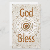 Traditionele Afrikaanse Motif Design Art Print Briefpapier (Voorkant / Achterkant)