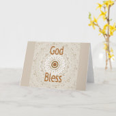 Traditionele Afrikaanse Motif Design Art Print Kaart (Gele Bloem)