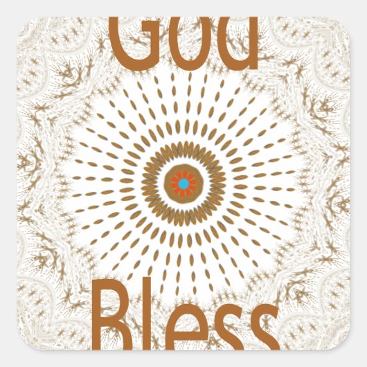 Traditionele Afrikaanse Motif Design Art Print Vierkante Sticker (Voorkant)