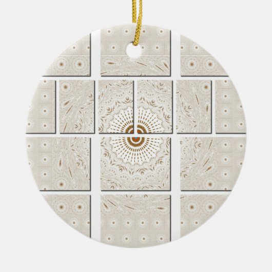 Traditionele Afrikaanse Motif Mozaïek Art Print. Keramisch Ornament (Voorkant)