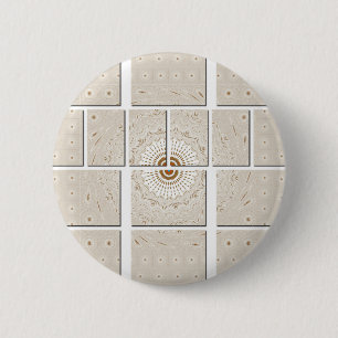 Traditionele Afrikaanse Motif Mozaïek Art Print. Ronde Button 5,7 Cm