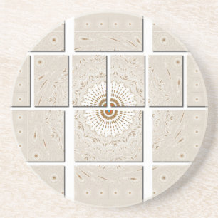 Traditionele Afrikaanse Motif Mozaïek Art Print. Zandsteen Onderzetter