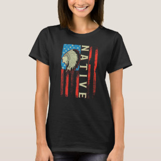 Traditionele Amerikaanse inheemse vlag Chief T-shirt