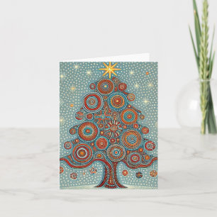 Traditionele Australische kerstkunst Kaart