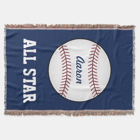 Traditionele Baseball Throw Blanket Deken (Voorkant)