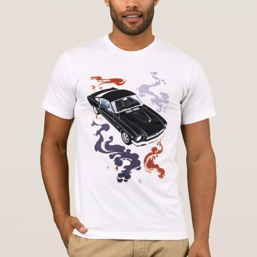 Traditionele Black Mustang T-shirt (Voorkant)