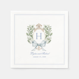 Traditionele bladkam w / boog | Monogram bruiloft Servet