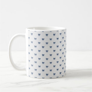 Traditionele blauwe knoop kerst koffiemok