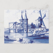 Traditionele blauwe tegel in Nederland Briefkaart (Voorkant)