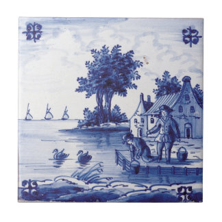 Traditionele blauwe tegel in Nederland Tegeltje