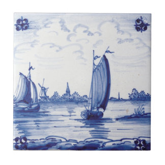 Traditionele blauwe tegel in Nederland Tegeltje