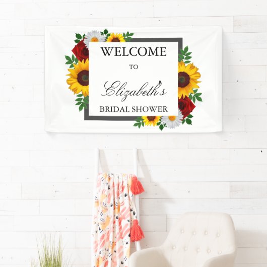 Traditionele bloemige bruidsdouche spandoek (Insitu)