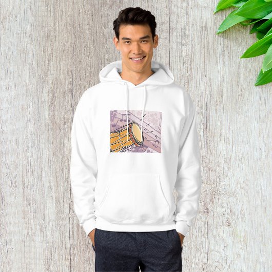 Traditionele Bongo Drum met Muzieknoten Hoodie