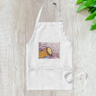 Traditionele Bongo Drum met Muzieknoten Standaard Schort