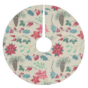 Traditionele Botanische Kerstmis Kerstboom Rok