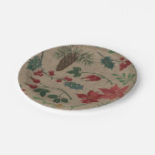 Traditionele Botanische Kerstmis Papieren Bordje (Gekanteld)