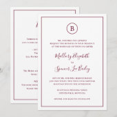 Traditionele Bourgondische elegante alles in één b Kaart (Voorkant / Achterkant)