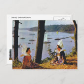 Traditionele Bretonkostuum Briefkaart (Voorkant / Achterkant)