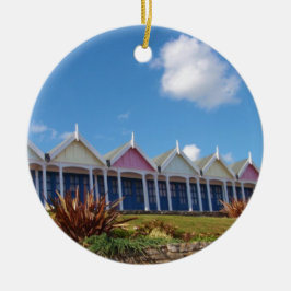 Traditionele Britse strandhuisjes Keramisch Ornament