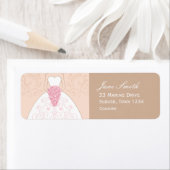 Traditionele bruidbruiloft bleek roze etiket (Insitu)