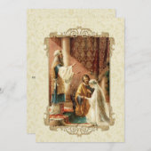 Traditionele bruids bruiloft gouden uitnodiging (Voorkant / Achterkant)